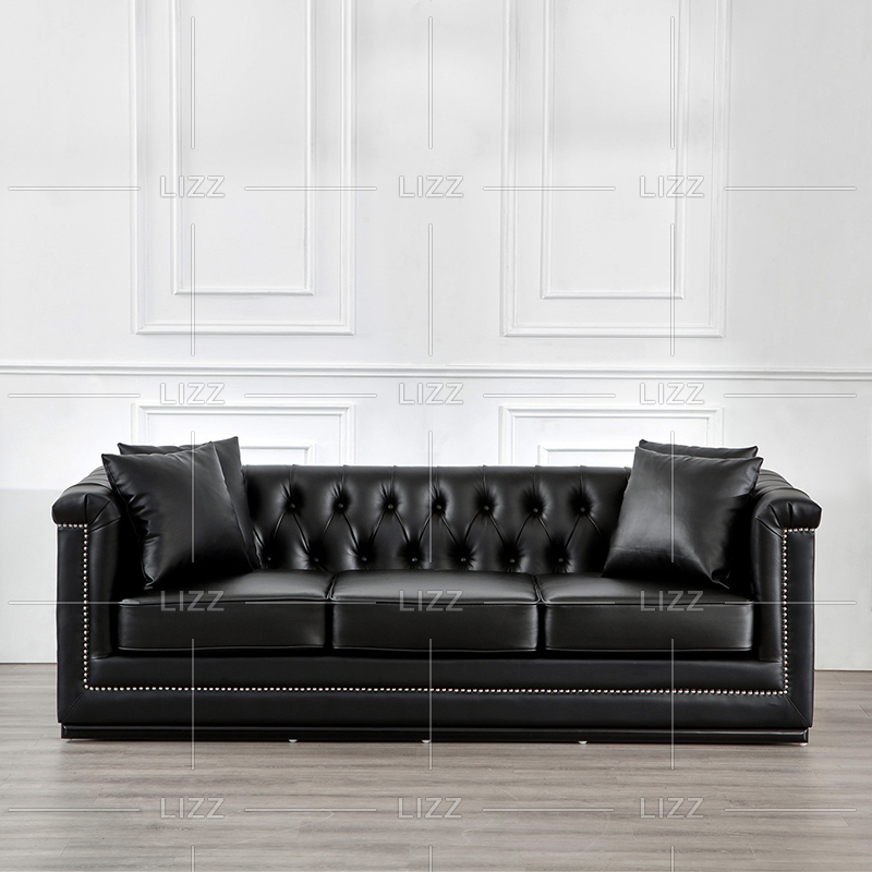 Comfy Huge Black Living Room Sofa