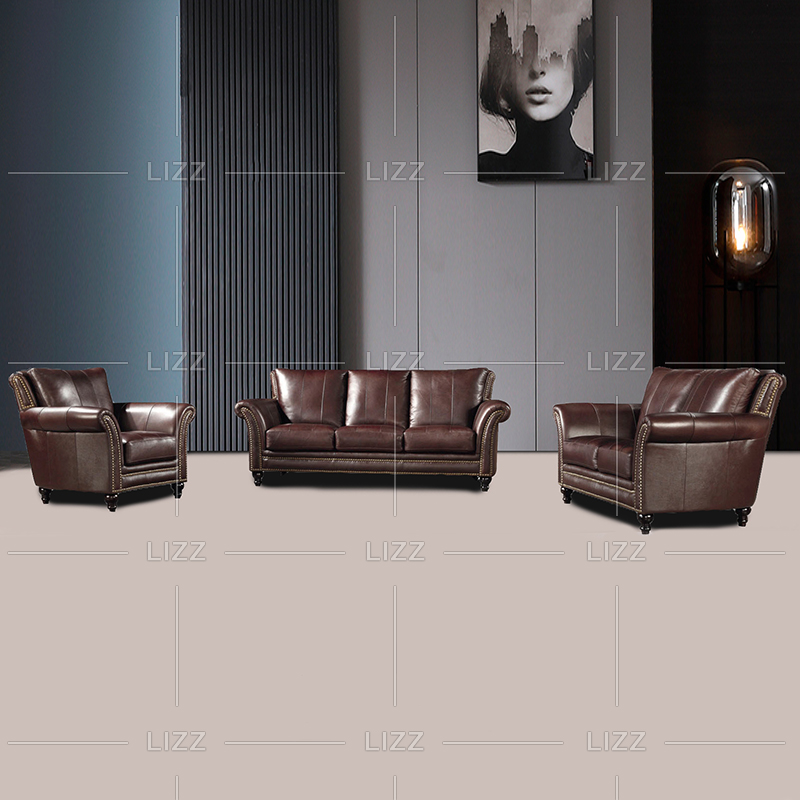 Furniture Set Classic High Quality Leather Sofa