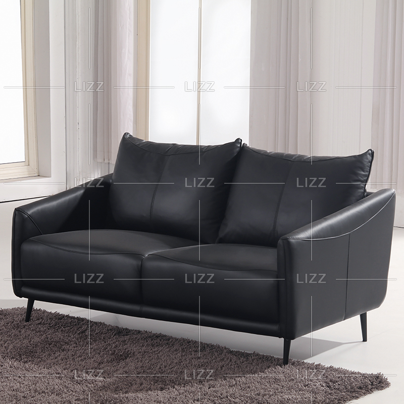 High Back Square Black Living Room Sofa