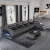 Leisure Functional 3 Seater White Leather Sofa
