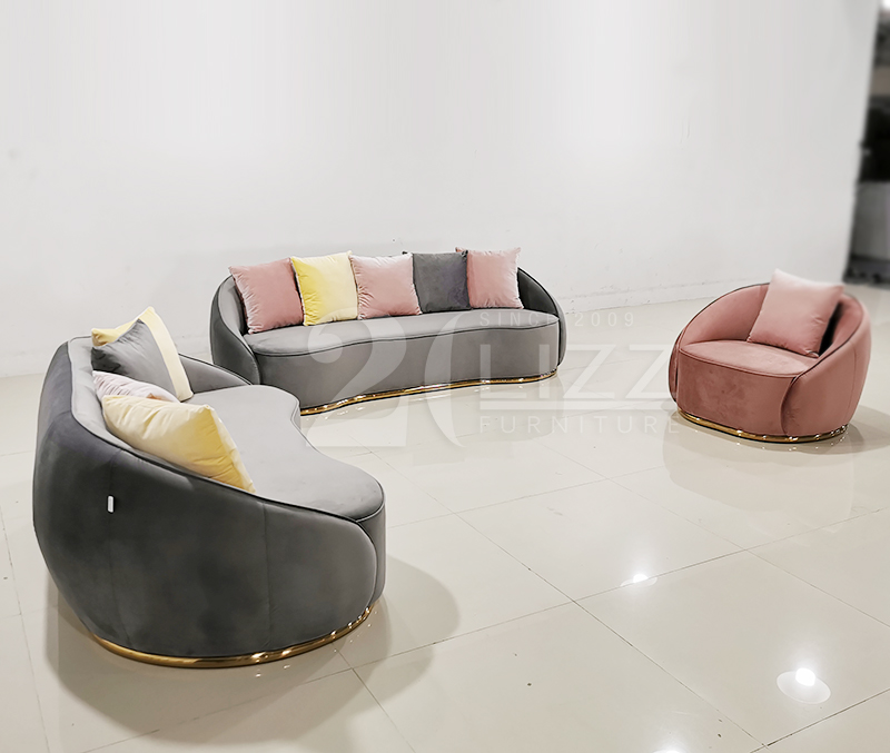Luxury Furniture Living Room Curve Round Shape Sofa from China