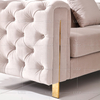 Seater Curved Velvet Fabric Sofa