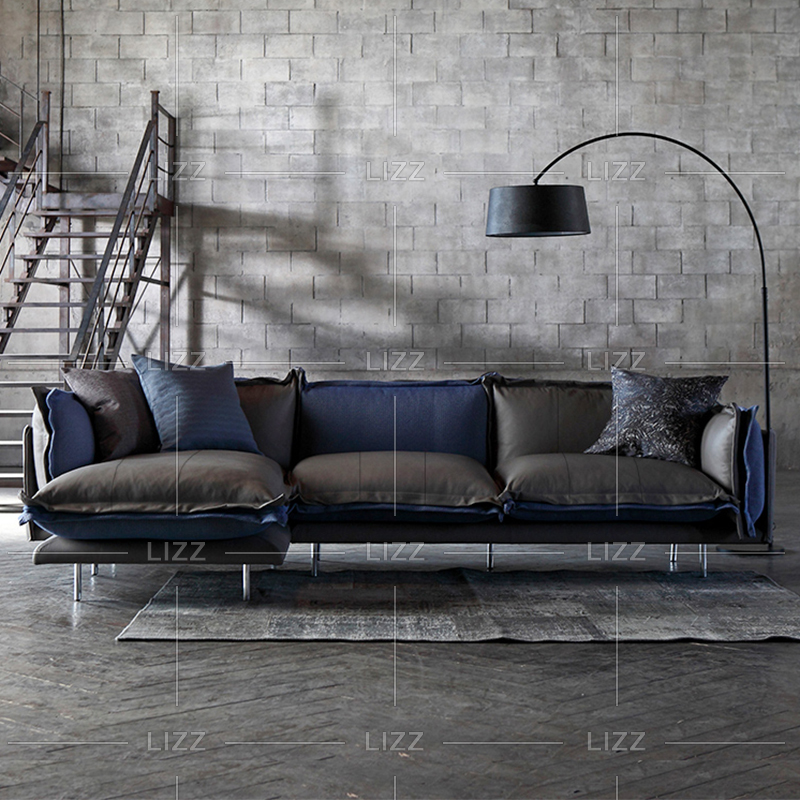 Modern Leisure Living Room Leather Sofa