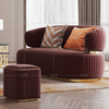 Luxury 3 Seater Metal Frame Fabric Sofa
