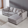 Leisure Chesterfield Fabric Sofa with Chaise