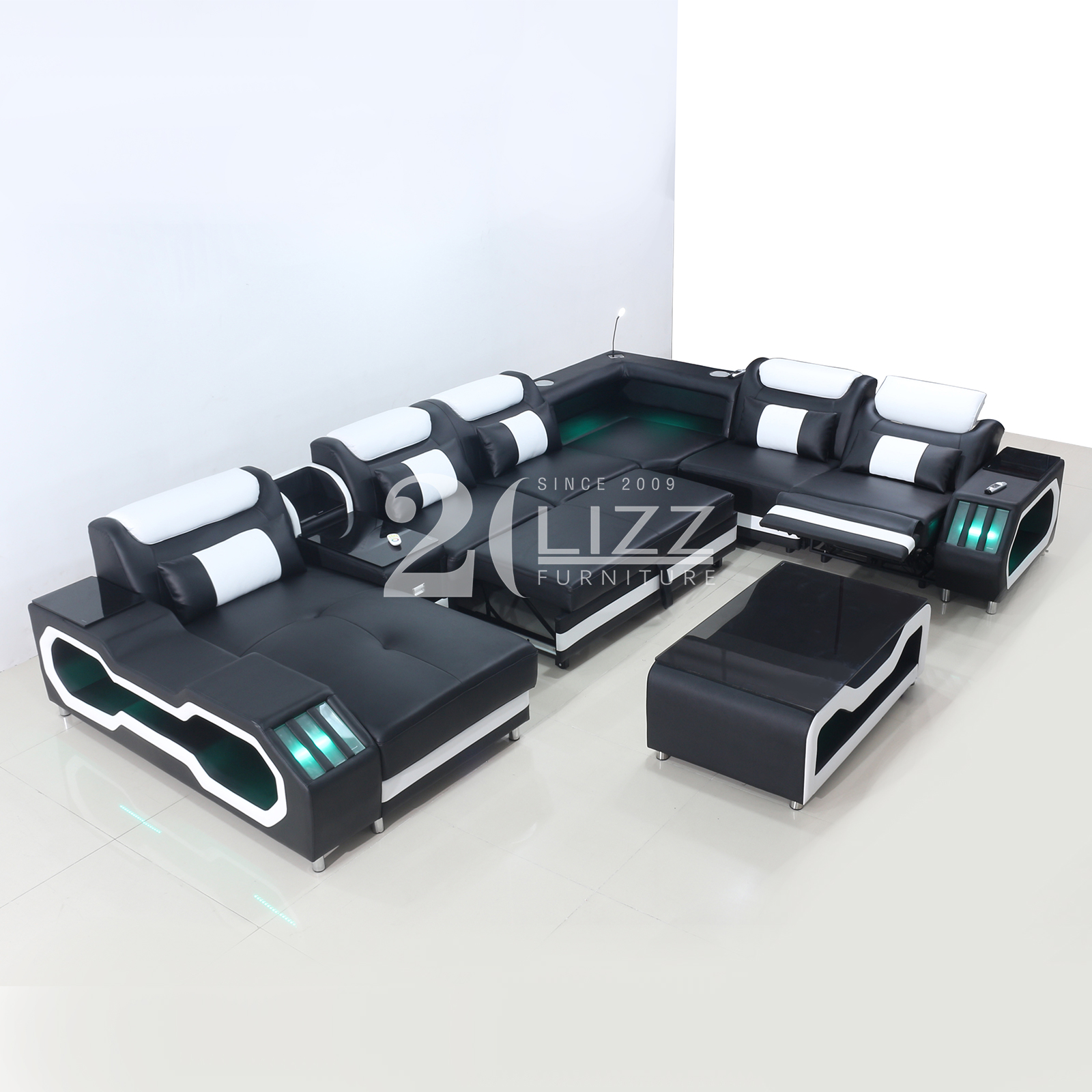 Futuristic Sofa Furniture Modern Power Recliner Sectional Sofa Bed