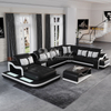 U Shape Leather Led Sectional Sofa for Living Room