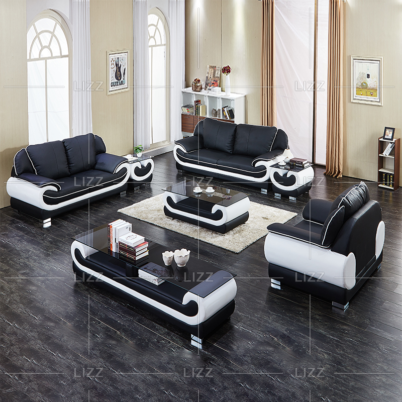 Contemporary Furniture Living Room Set Leather Sectional Sofa