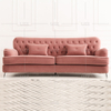 Classic Small Pink Living Room Sofa with Stool