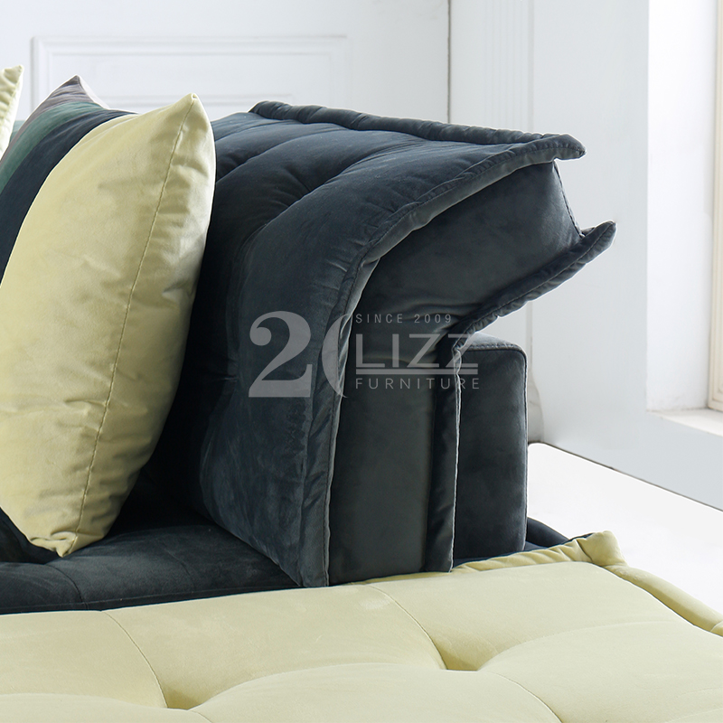 Contemporary Corner Fabric Sofa with Wooden Frame