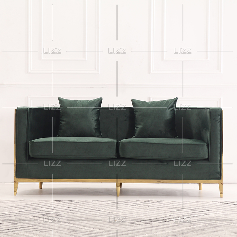 Luxury Contemporary Fabric Sofa with Metal Frame