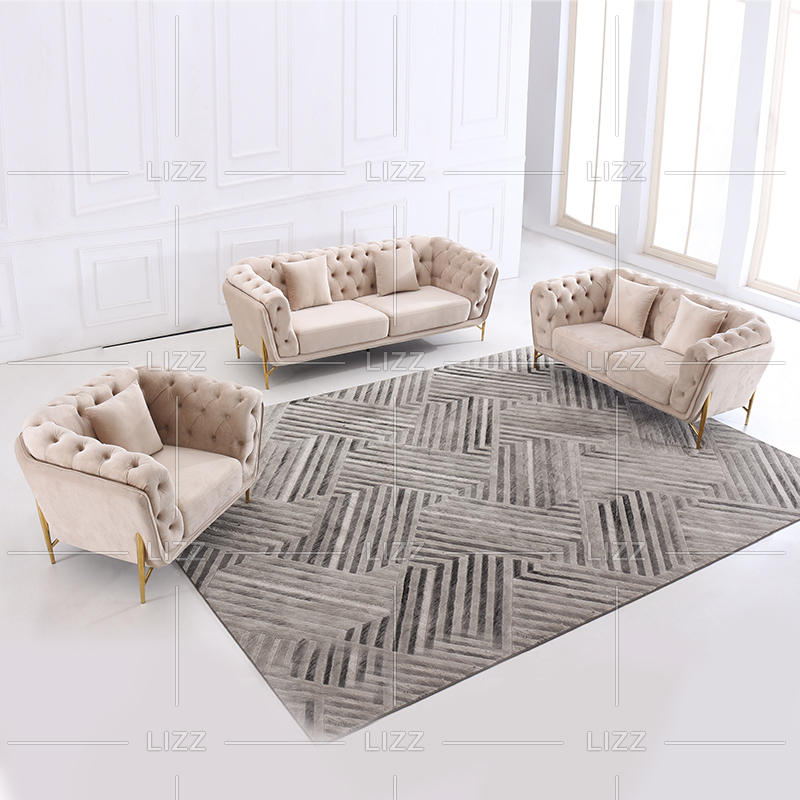 Home Office 3 Seater Fabric Velvet Sofa
